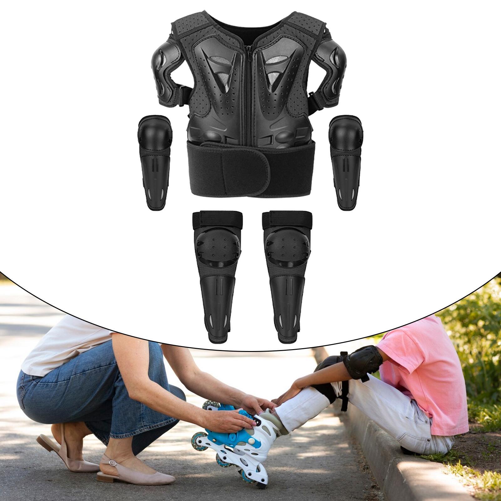 Mountain Biking Knee Pads - Child Motocross Safety Gear Set with