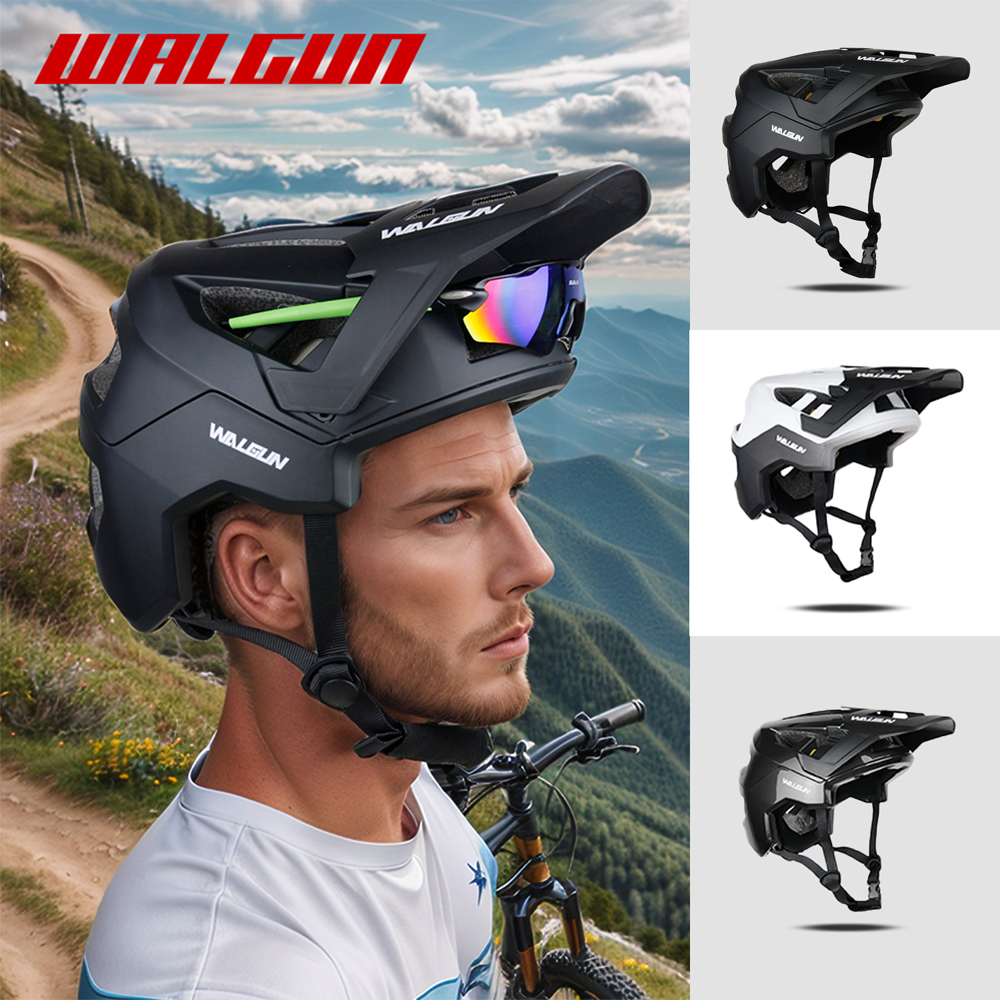 Mountain Biking Full Face Helmet - WALGUN Bicycle Helmet MTB Mountain Half-helmet