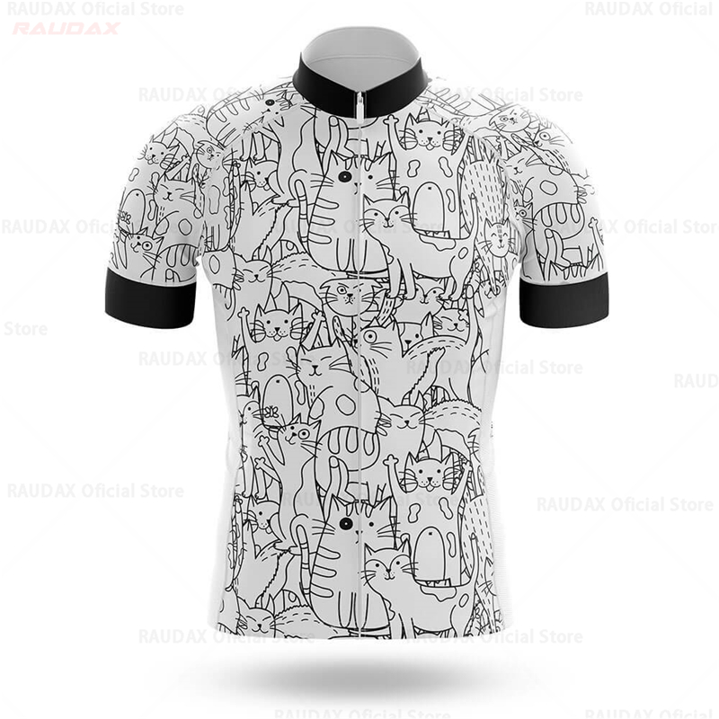 Cycling Jersey Men CARTOON CAT – Mountain Biking Cartoon Bewertung und Preis
