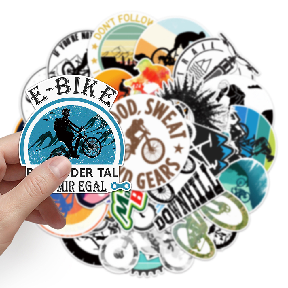 10/30/50pcs Cool Cartoon Bicyc – Mountain Biking Cartoon Bewertung und Preis