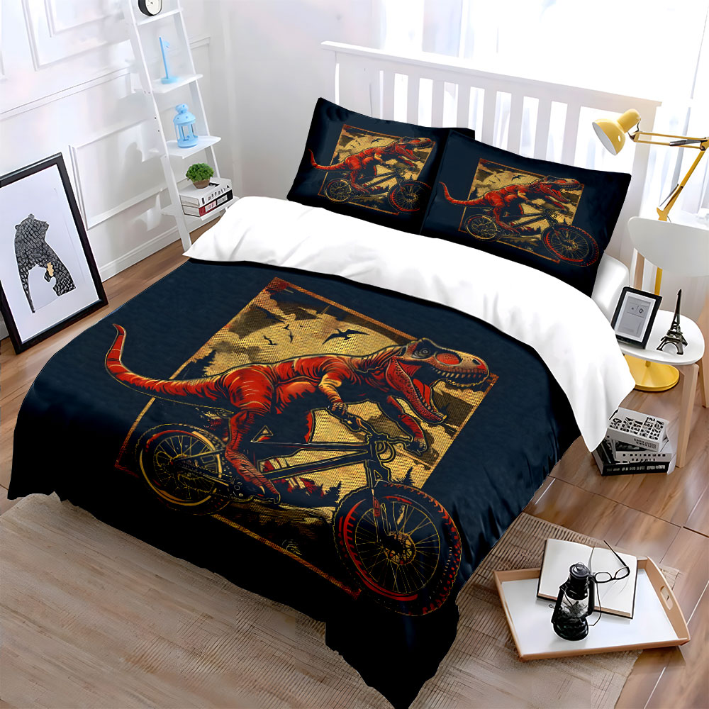 3pcs T-Rex Riding a Mountain B – Mountain Biking Cartoon Bewertung und Preis