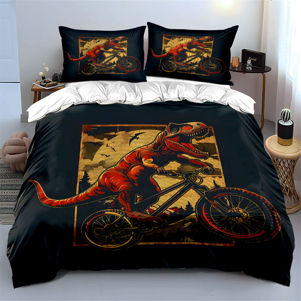 3pcs T-Rex Riding a Mountain B – Mountain Biking Cartoon Bewertung und Preis