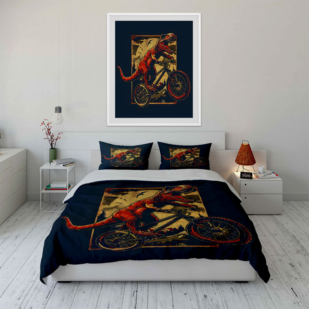 3pcs T-Rex Riding a Mountain B – Mountain Biking Cartoon Bewertung und Preis