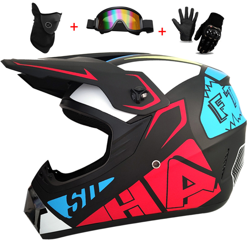 3Pcs Kids Off-Road Full Helmet – Mountain Biking Full Face Helmet Bewertung und Preis