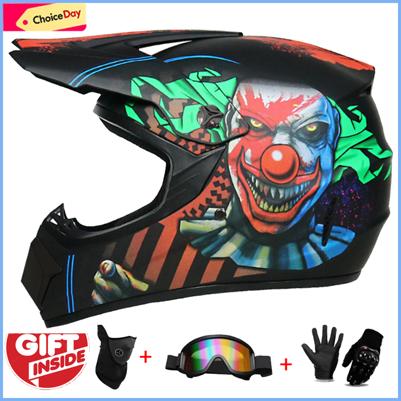 3Pcs Kids Off-Road Full Helmet – Mountain Biking Full Face Helmet Bewertung und Preis