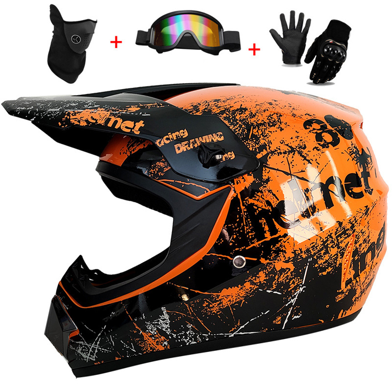 3Pcs Kids Off-Road Full Helmet – Mountain Biking Full Face Helmet Bewertung und Preis