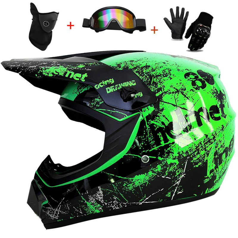 3Pcs Kids Off-Road Full Helmet – Mountain Biking Full Face Helmet Bewertung und Preis