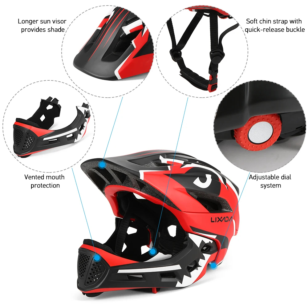 Lixada Kids Detachable Full Fa – Mountain Biking Full Face Helmet Bewertung und Preis