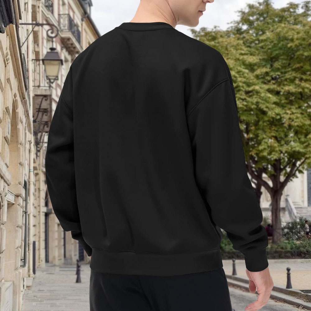 Men's Black Crew Neck Sweatshi – Mountain Biking Cartoon Bewertung und Preis